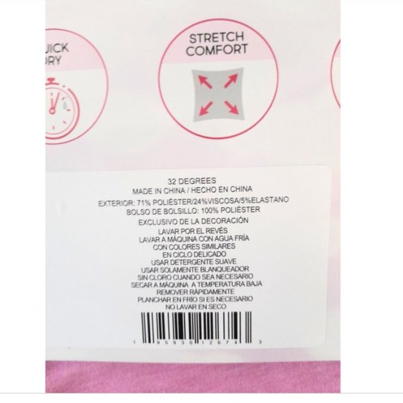 32 Degrees Cool Youth Girls 2-Pack Short Pink XS 5/6 - Picture 6 of 8